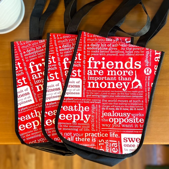 Lululemon Reusable Tote Bags โค๏ธ Inspirational Quotes - Picture 1 of 4